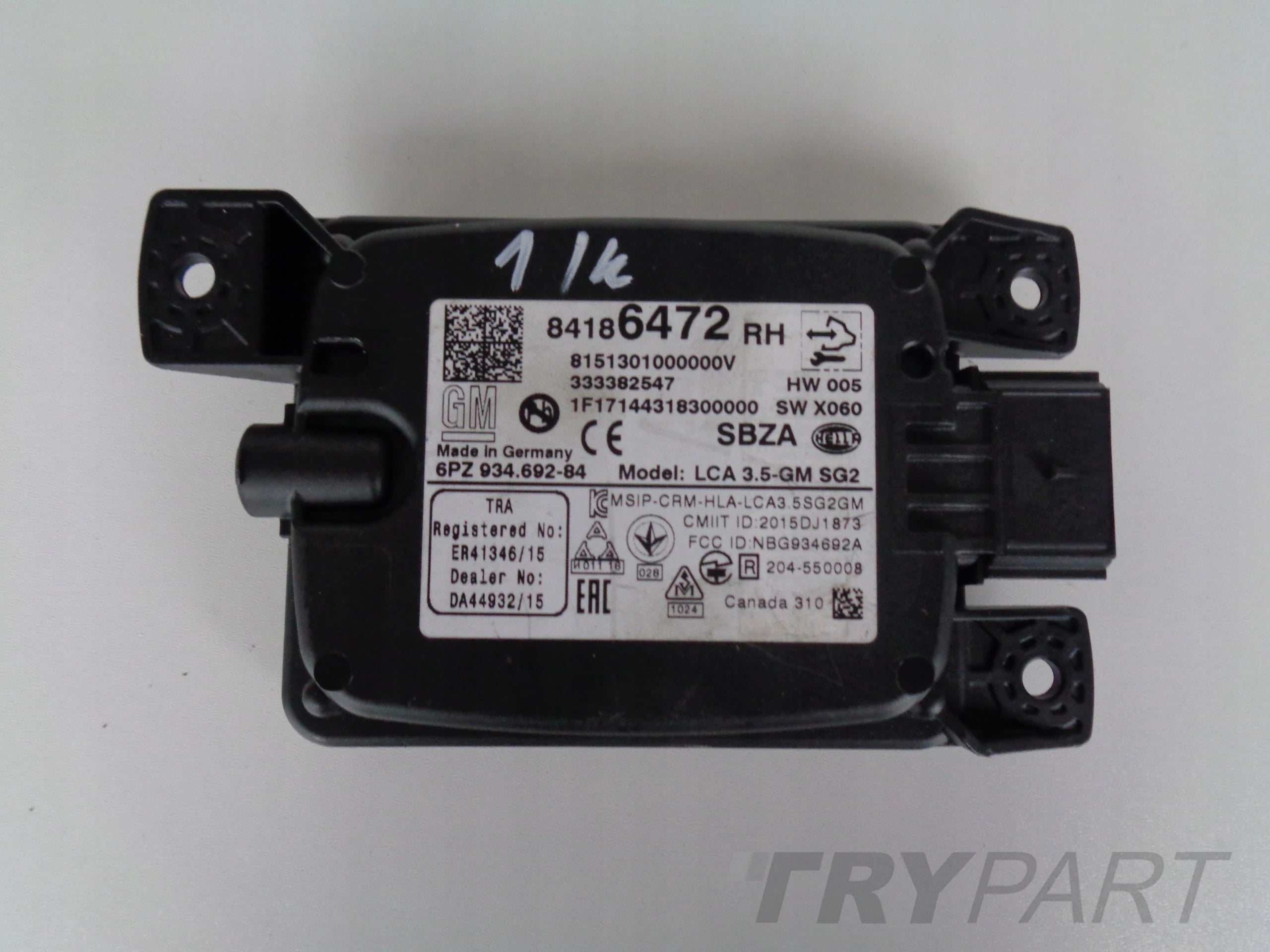 BLIND SPOT SENSOR RIGHT REAR OPEL INSIGNIA B