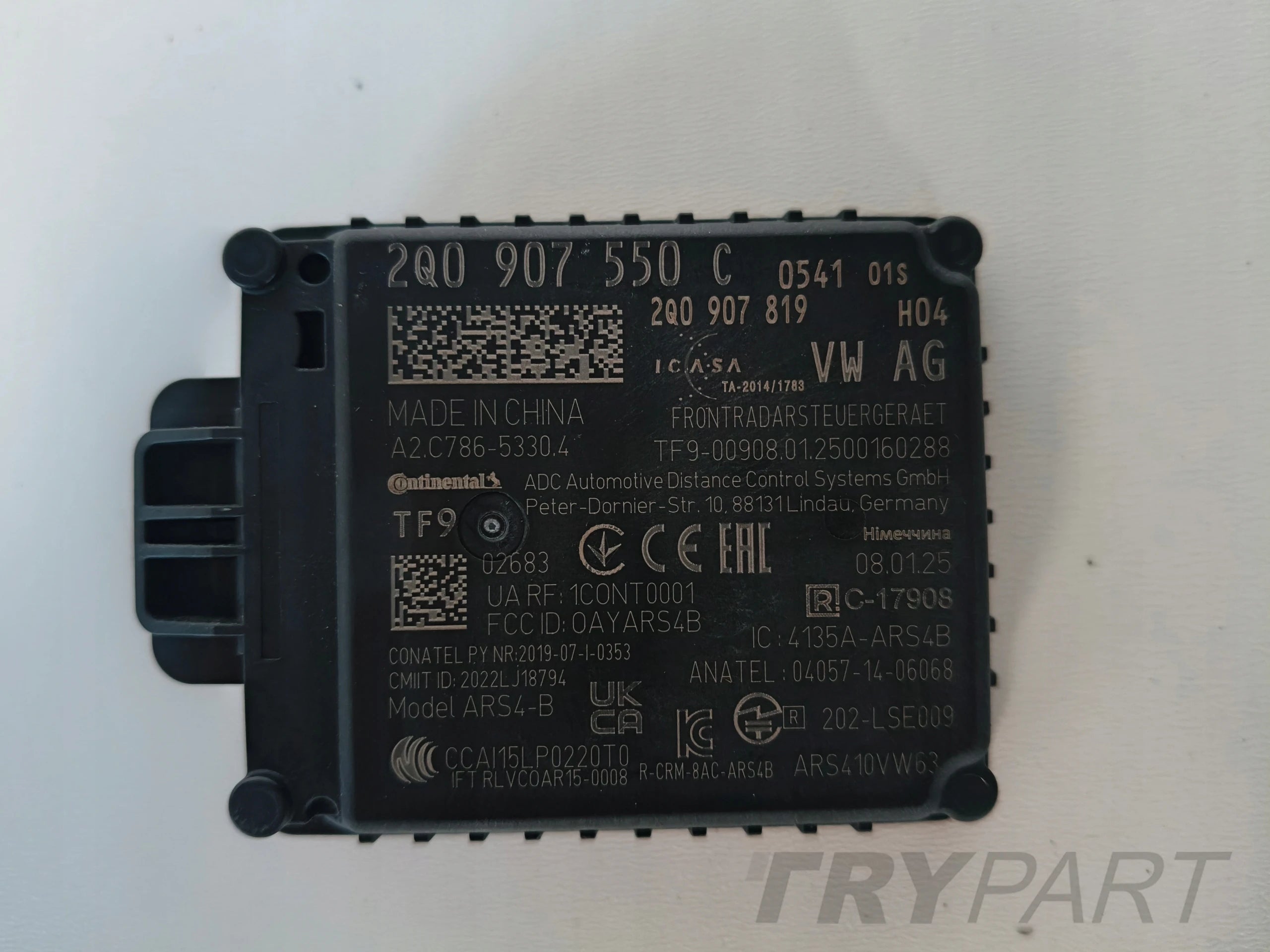 DISTRONIC ACC RADAR SENSOR VW AUDI SEAT SKODA 2Q0907550C