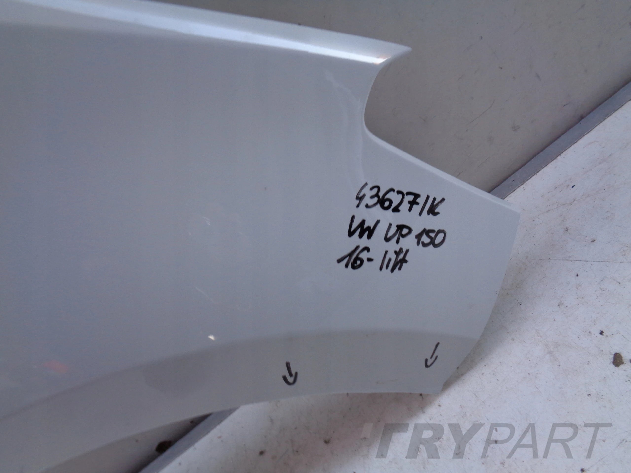 FRONT RIGHT FENDER VW UP 1S 1S0 16- LIFT NO. 43627