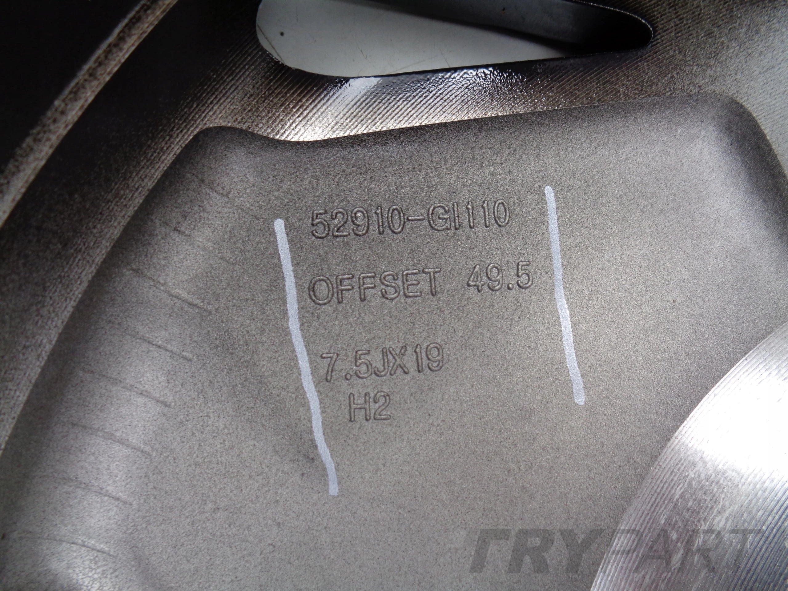 HYUNDAI ALUMINUM RIM 7.5JX19 ET49.5 5X114.3