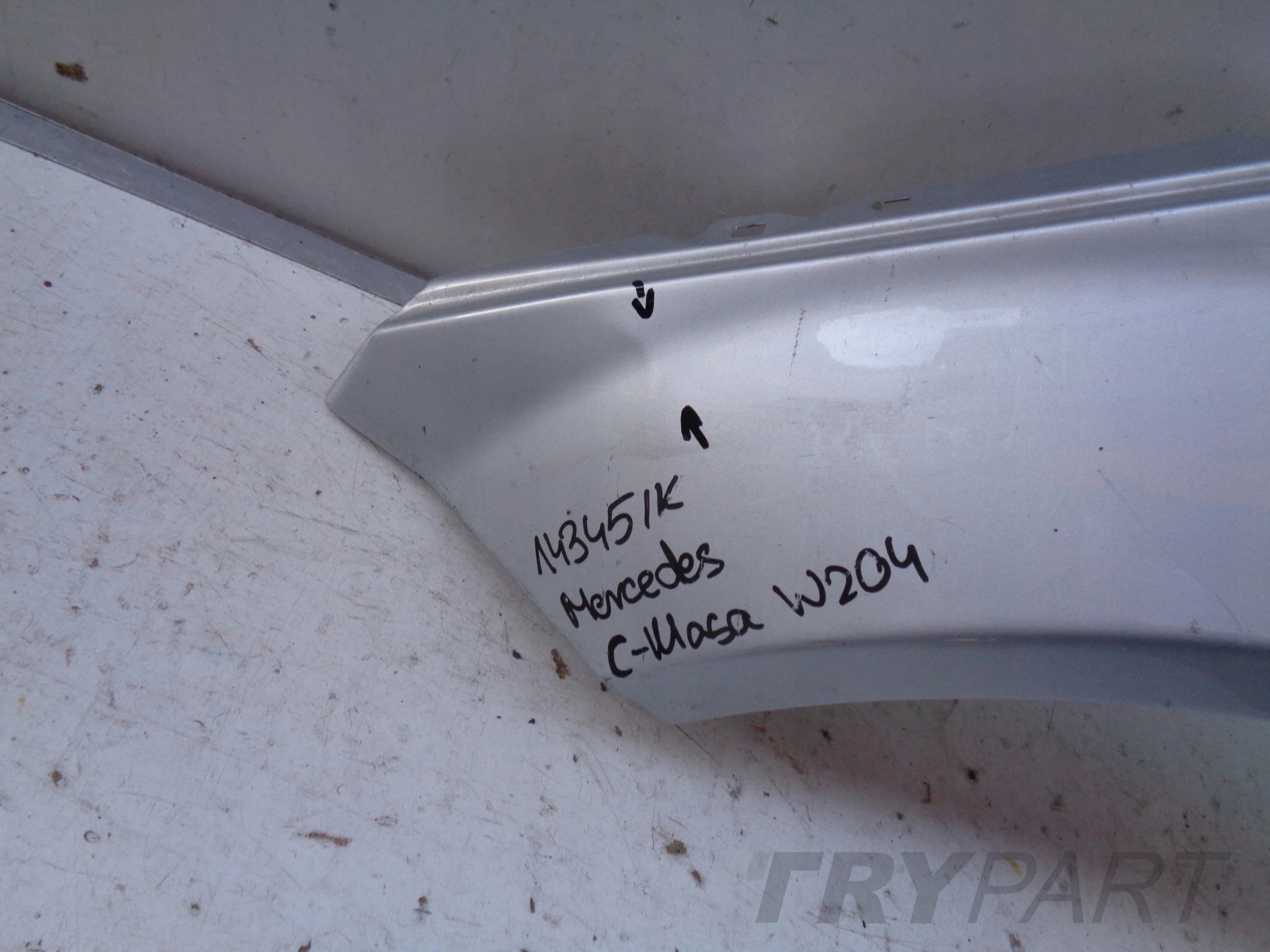 LEFT FRONT FENDER MERCEDES C-CLASS W204 07- NO. 14345