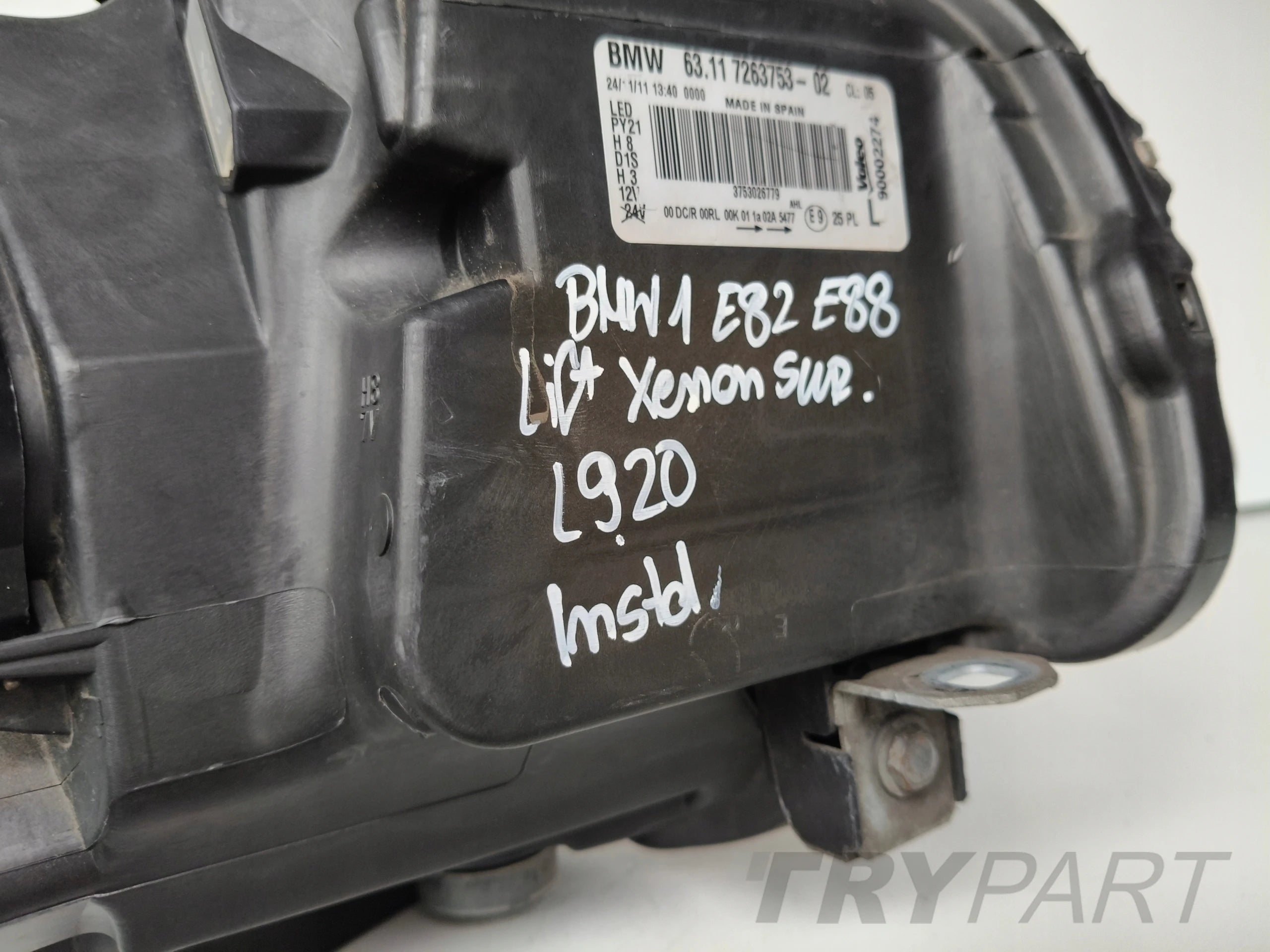 LEFT HEADLIGHT BMW 1 E82 E88 COUPE CABRIO XENON ADAPTIVE