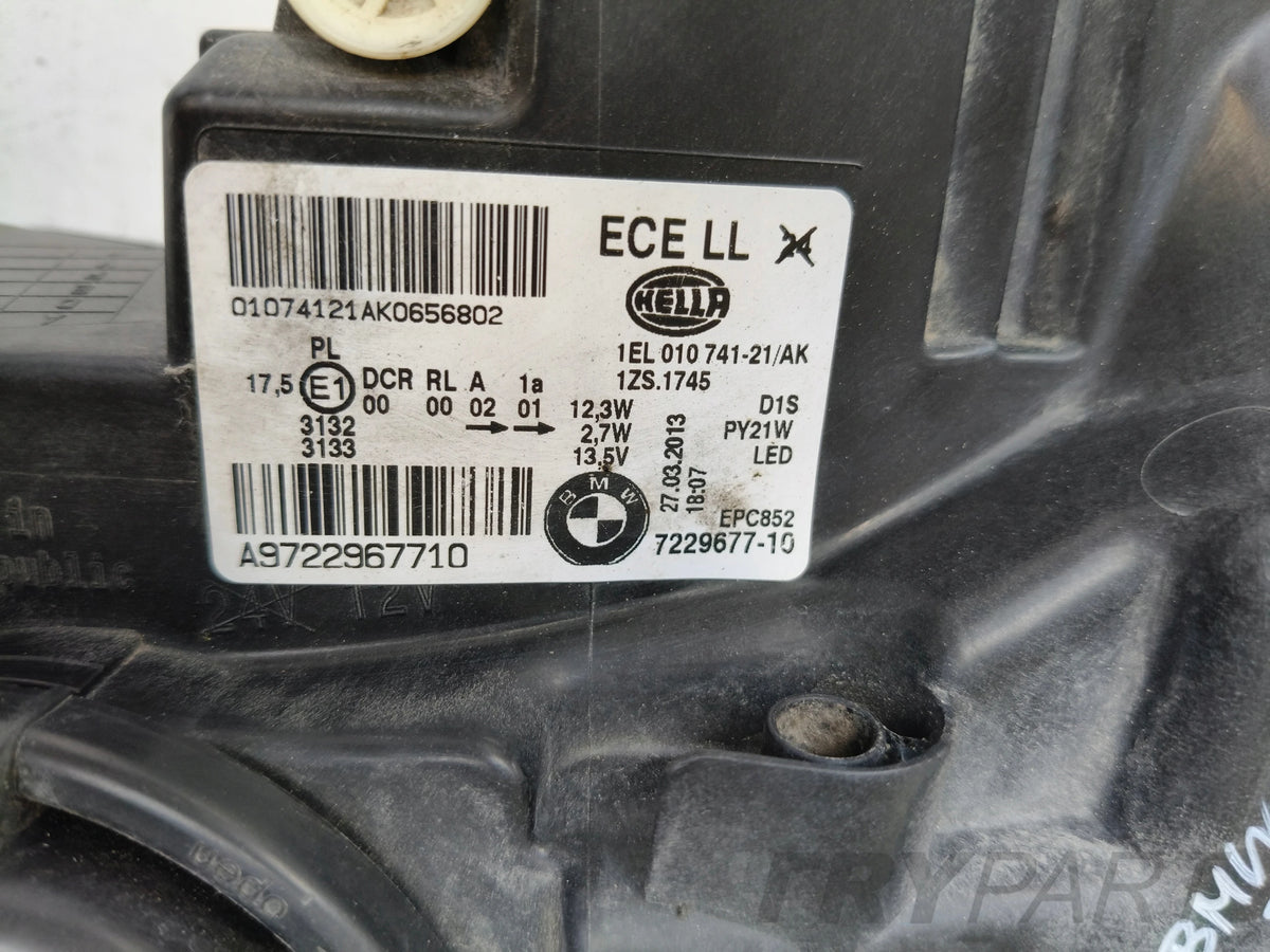 LEFT HEADLIGHT BMW 1 F20 F21 10-14 XENON LED NON-ADAPTIVE