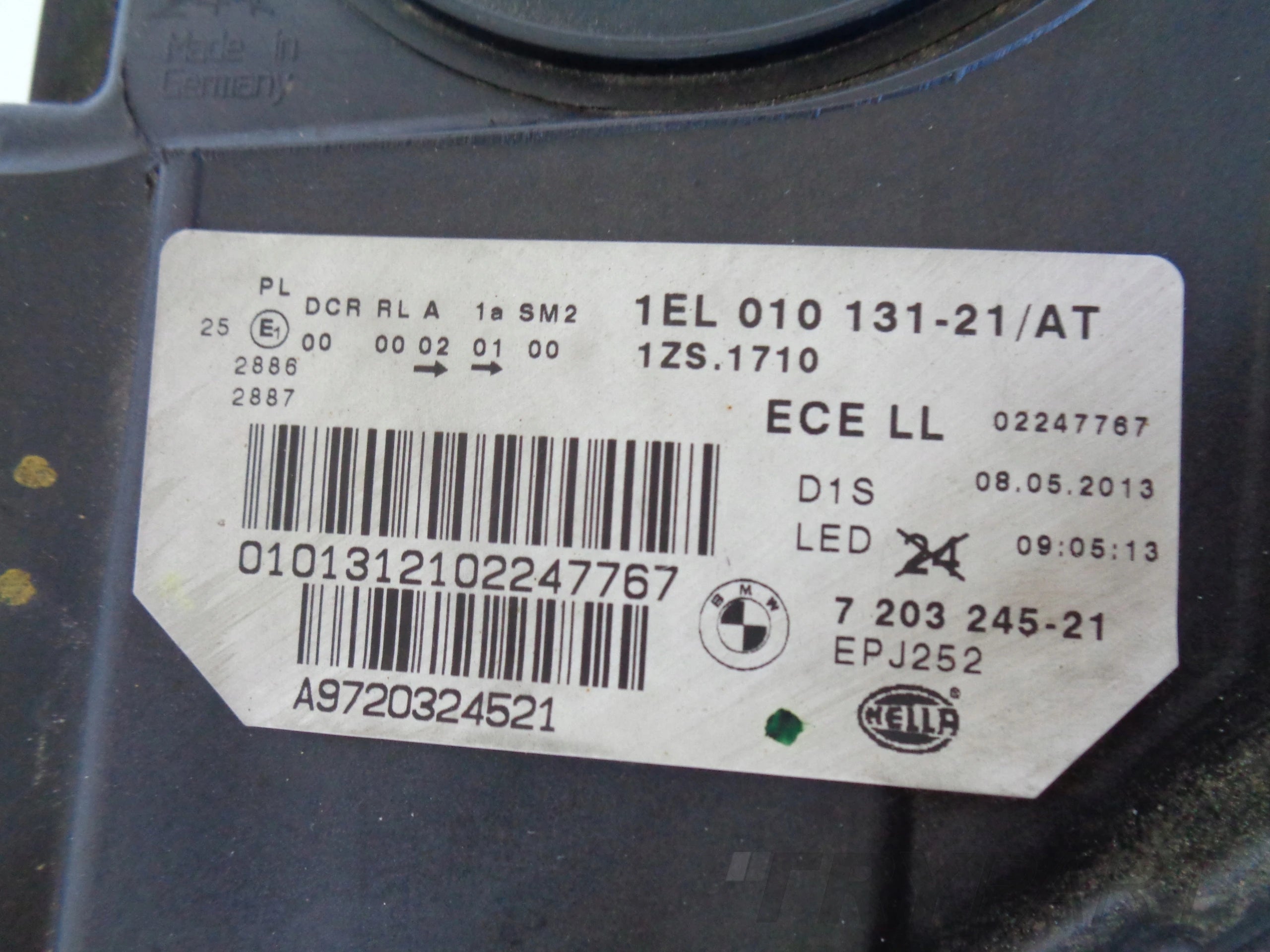 LEFT HEADLIGHT BMW 5 F10 F11 10- XENON LED NON-ADAPTIVE