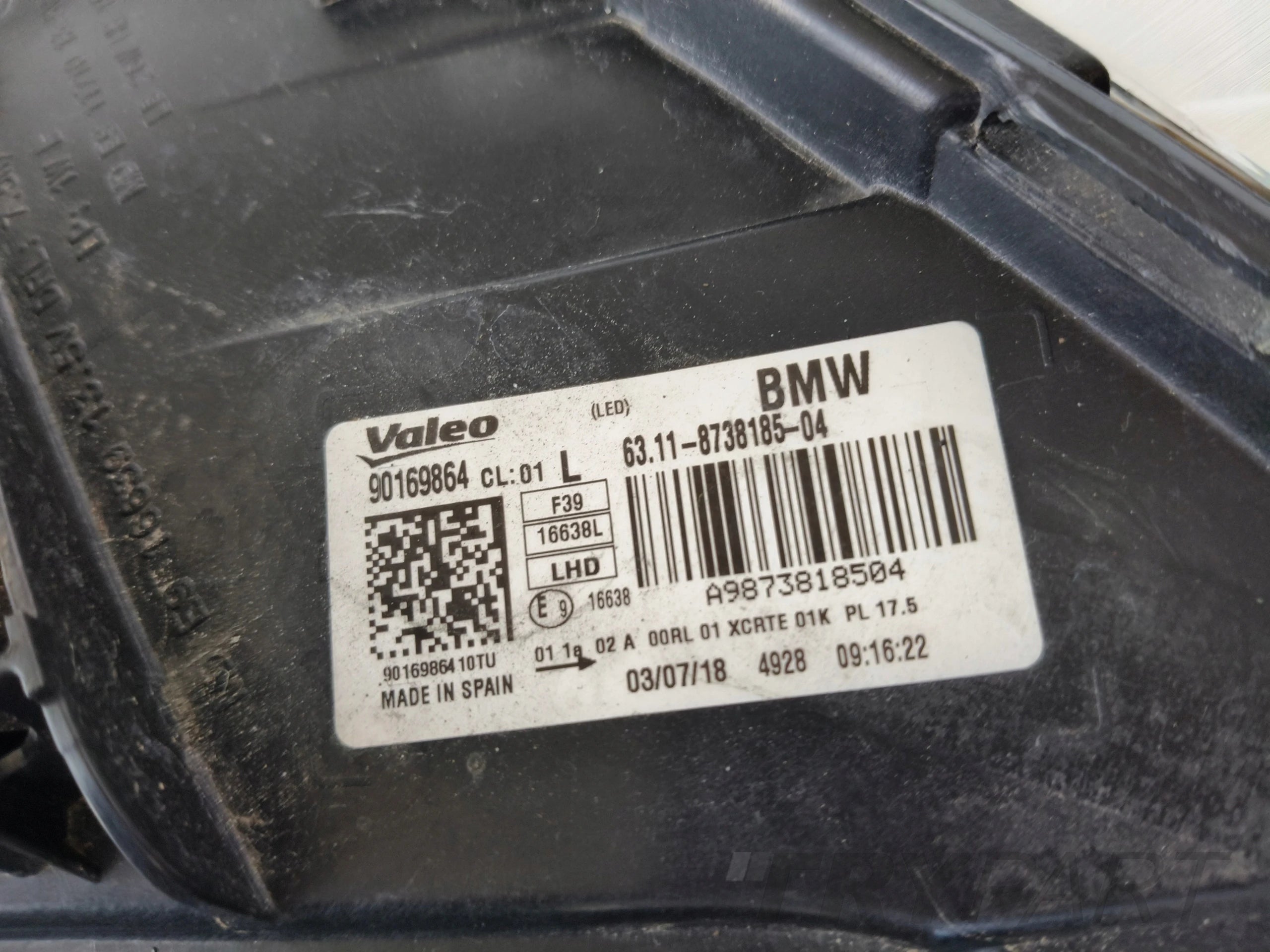 LEFT HEADLIGHT BMW X2 F39 18- FULL LED