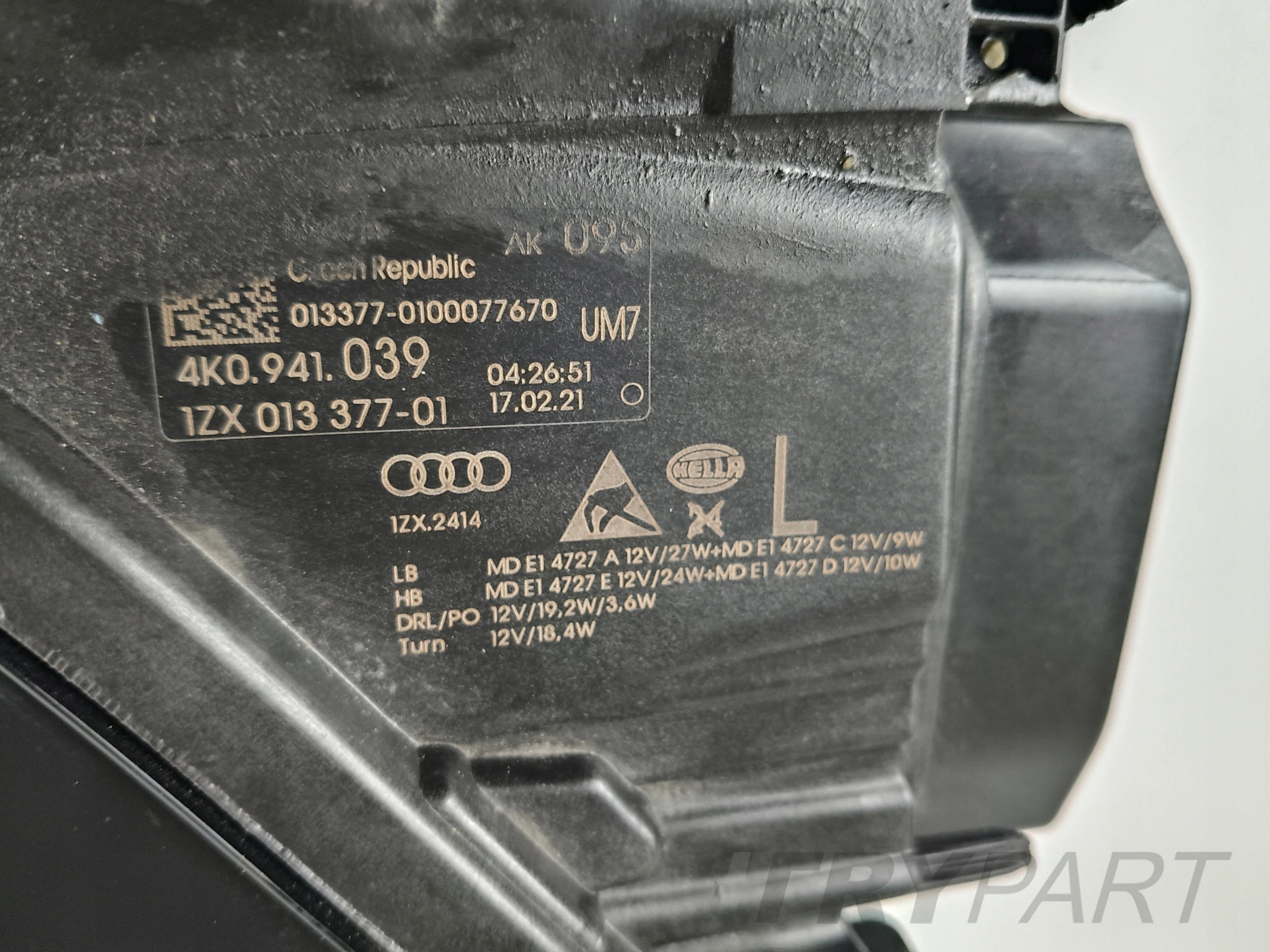 LEFT HEADLIGHT LAMP AUDI A6 C8 4K 4K0 18- FULL LED