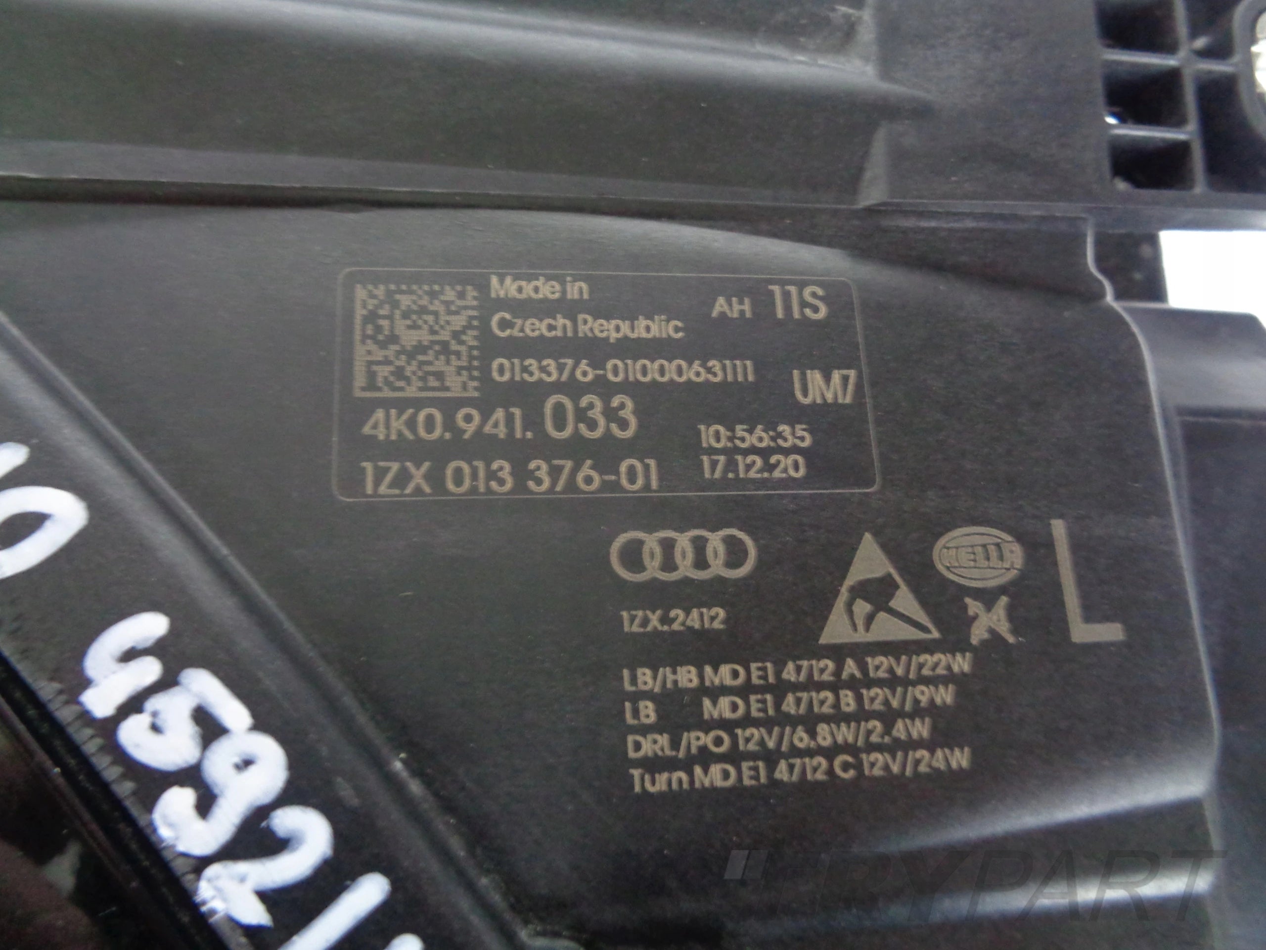 LEFT HEADLIGHT LAMP AUDI A6 C8 4K 4K0 18- FULL LED