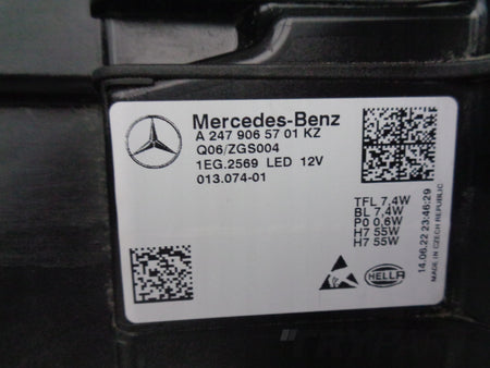 LEFT HEADLIGHT LAMP MERCEDES GLA W247 18- LED