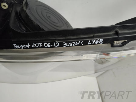 LEFT HEADLIGHT LAMP PEUGEOT 207 06-12