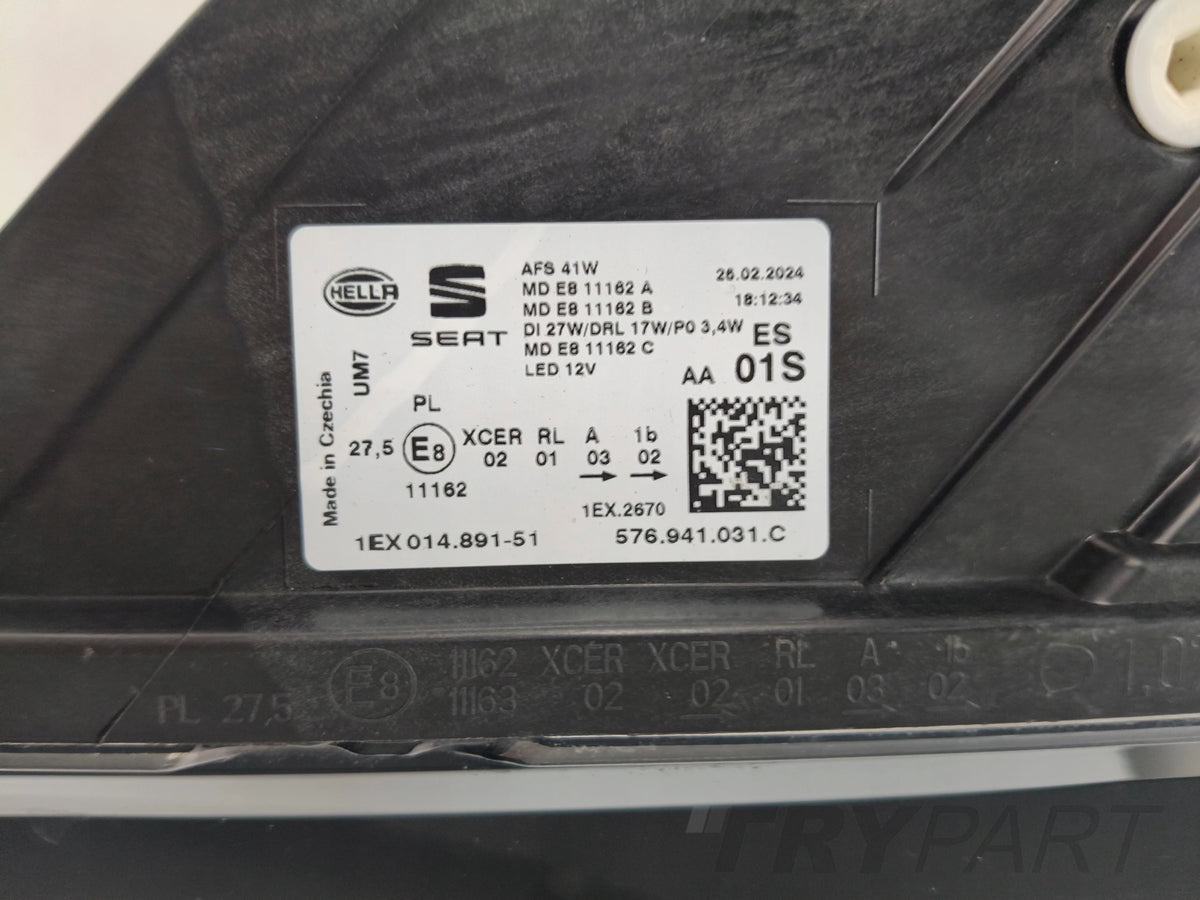 LEFT HEADLIGHT LAMP SEAT ATECA 575 20- LIFT FULL LED