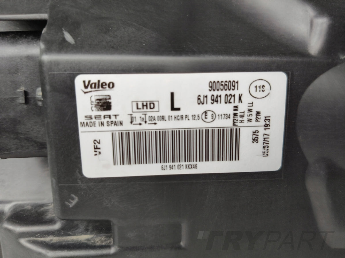 LEFT HEADLIGHT LAMP SEAT IBIZA 6J 6J0 12-16 FACELIFT