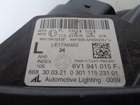LEFT HEADLIGHT LAMP SKODA FABIA III 3 6V 6V0 18- LIFT FULL LED