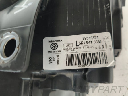 LEFT HEADLIGHT LAMP VW GOLF VI 6 5K 5K0 08-12 VALEO