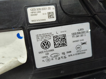 LEFT HEADLIGHT LAMP VW T7 7T 7T0 21- FULL LED IQ LIGHT