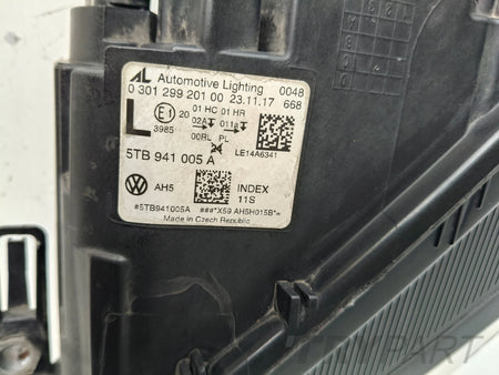 LEFT HEADLIGHT LAMP VW TOURAN 5TA 16-