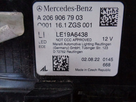 LEFT HEADLIGHT MERCEDES C-CLASS W206 21- FULL LED DIGITAL LIGHT