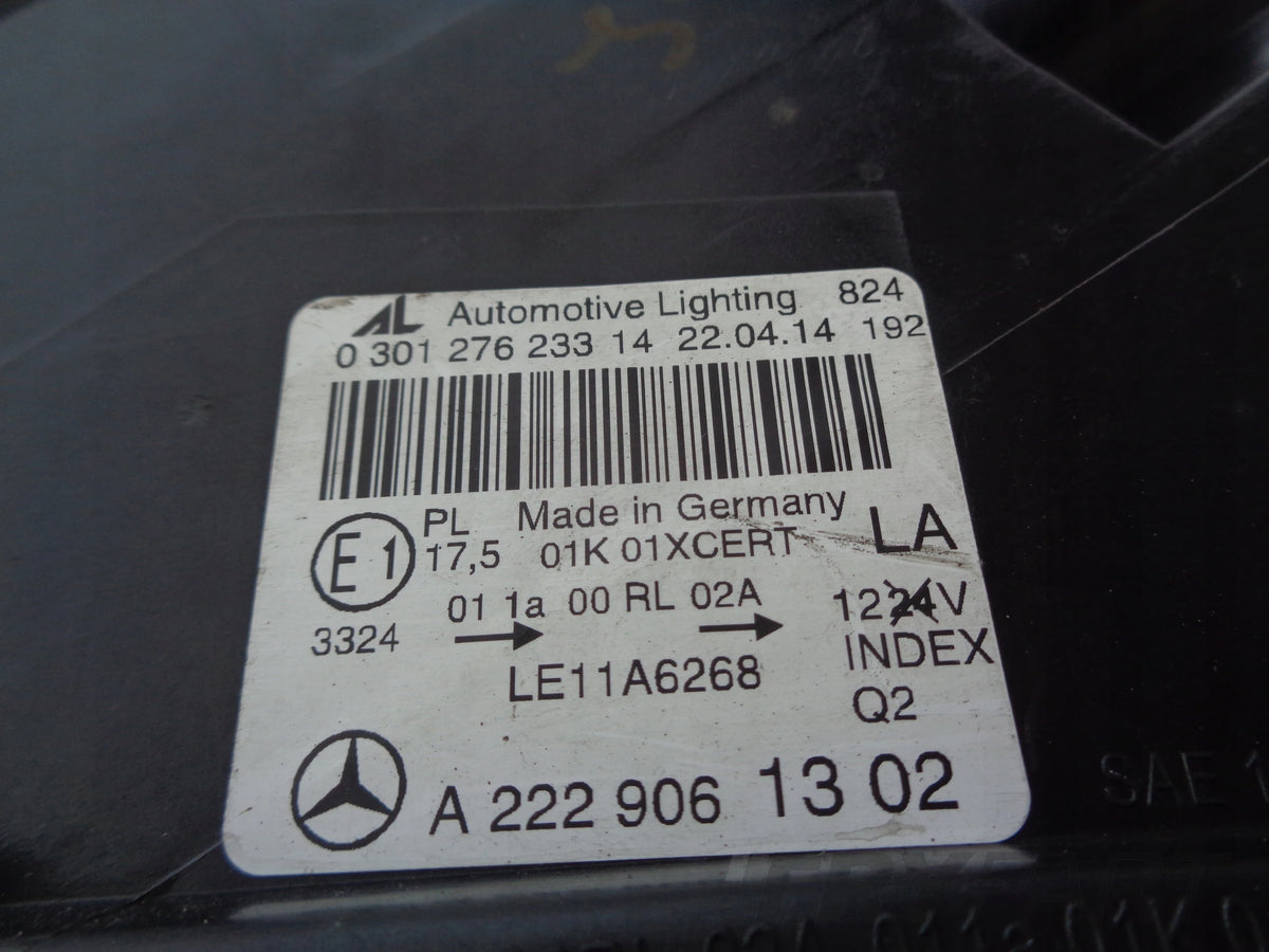 LEFT HEADLIGHT MERCEDES S-CLASS W222 FULL LED NIGHT VISION