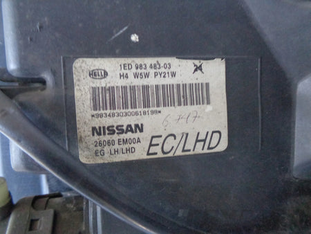 LEFT HEADLIGHT NISSAN TIIDA 07-