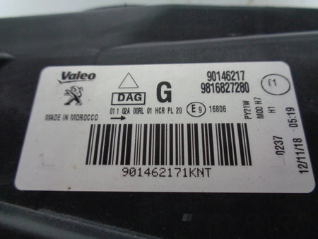 LEFT HEADLIGHT PEUGEOT RIFTER 18- LED