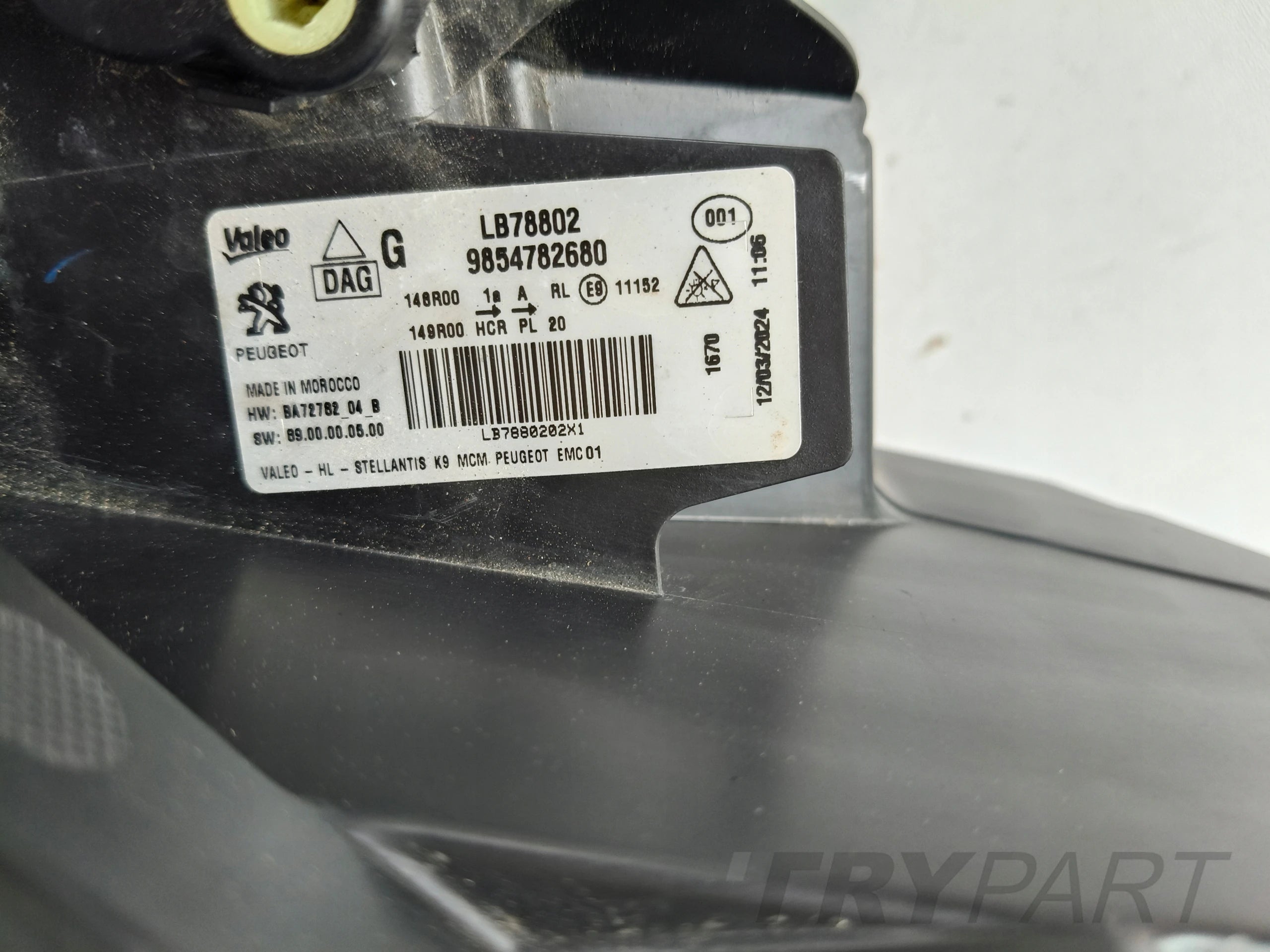 LEFT HEADLIGHT PEUGEOT RIFTER 24- LIFT FULL LED