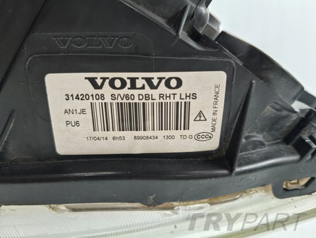 LEFT HEADLIGHT VOLVO V60 S60 13- FACELIFT XENON CORNERING