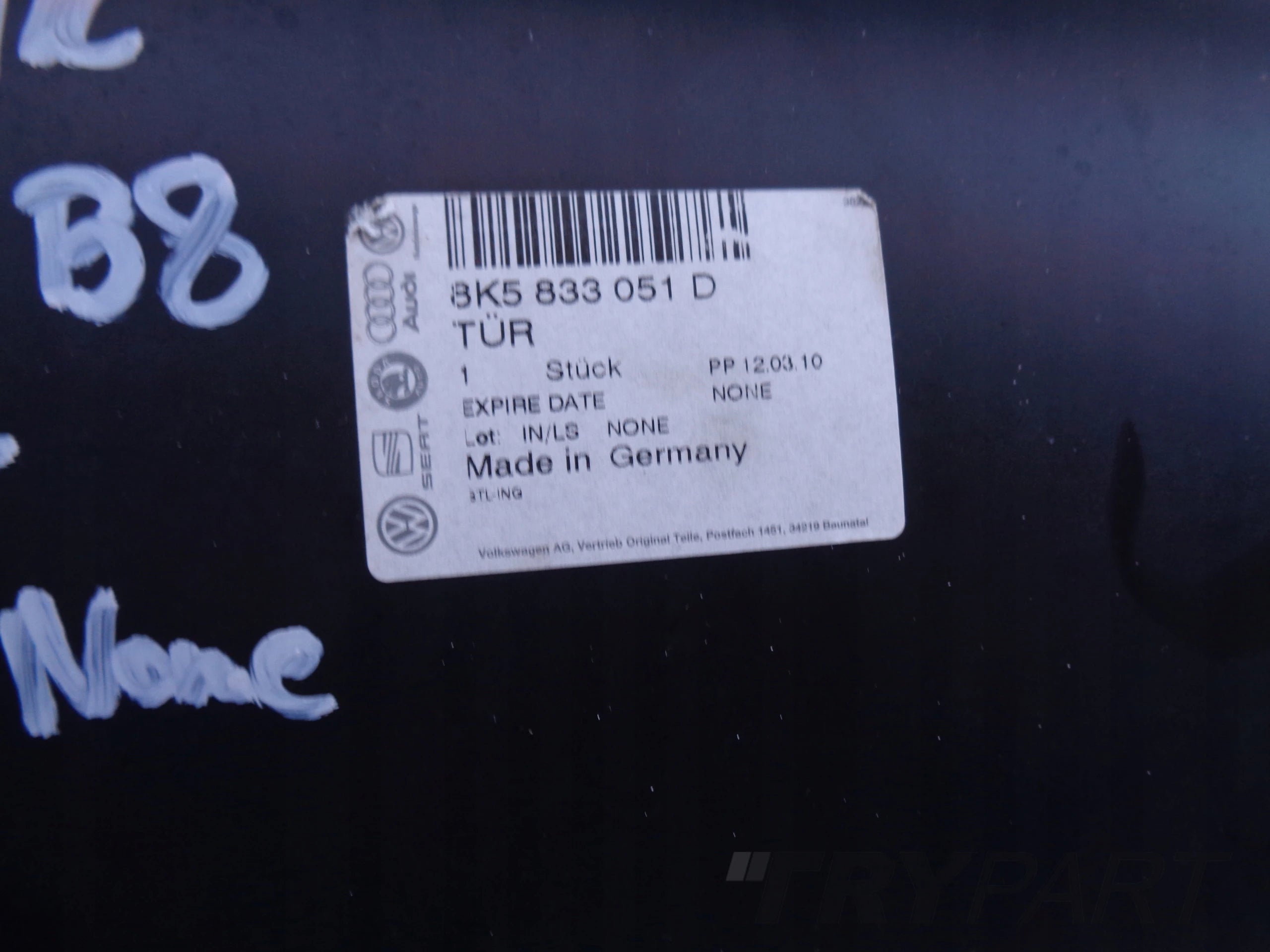 NEW REAR LEFT DOOR AUDI A4 B8 8K0 8K5 07- SEDAN NO. 45904