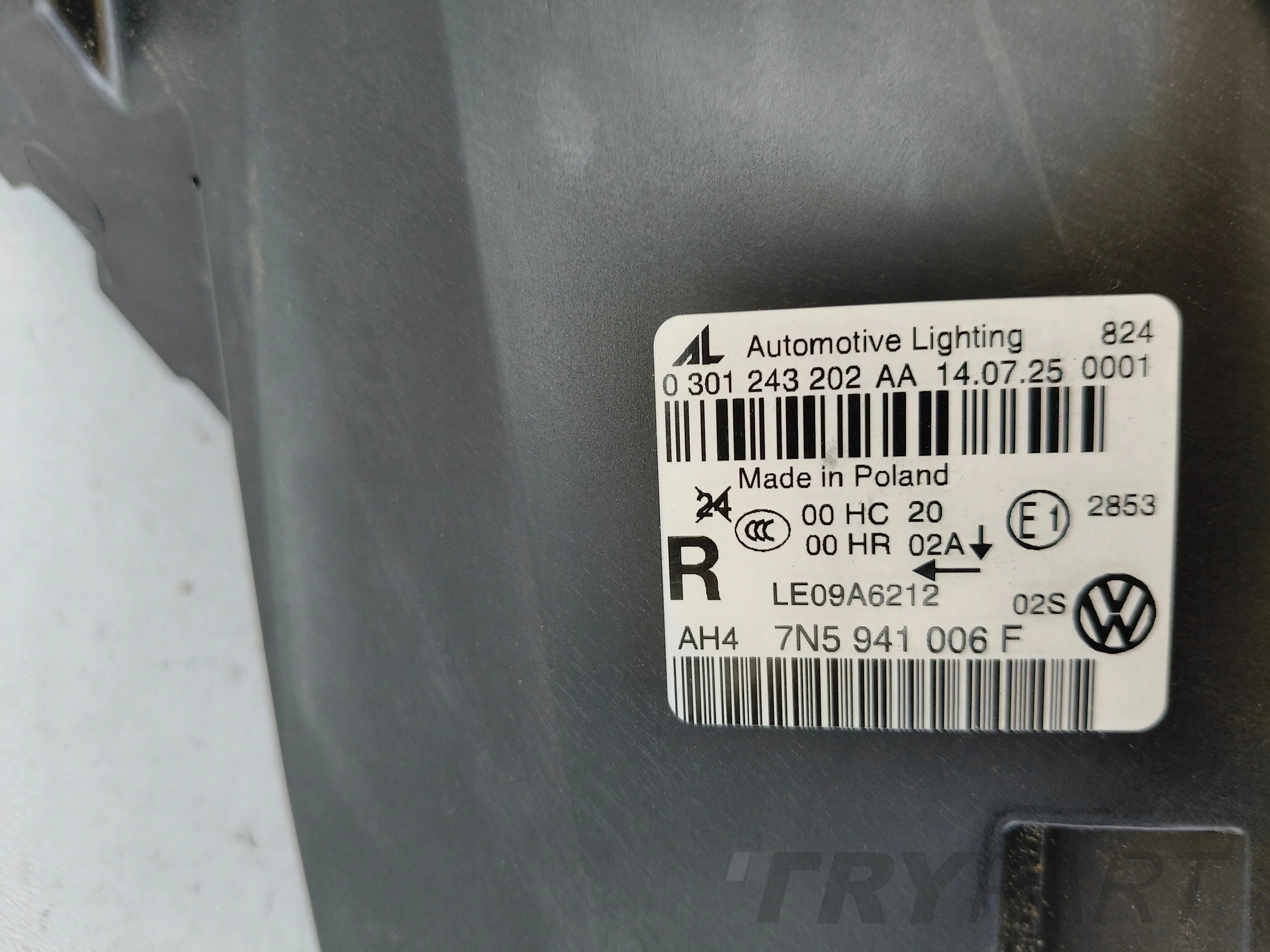 NEW RIGHT HEADLIGHT LAMP SEAT ALHAMBRA 7N5 10-