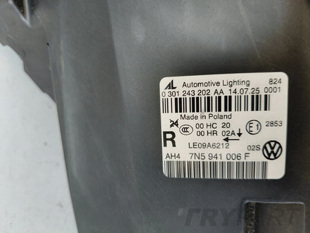 NEW RIGHT HEADLIGHT LAMP SEAT ALHAMBRA 7N5 10-