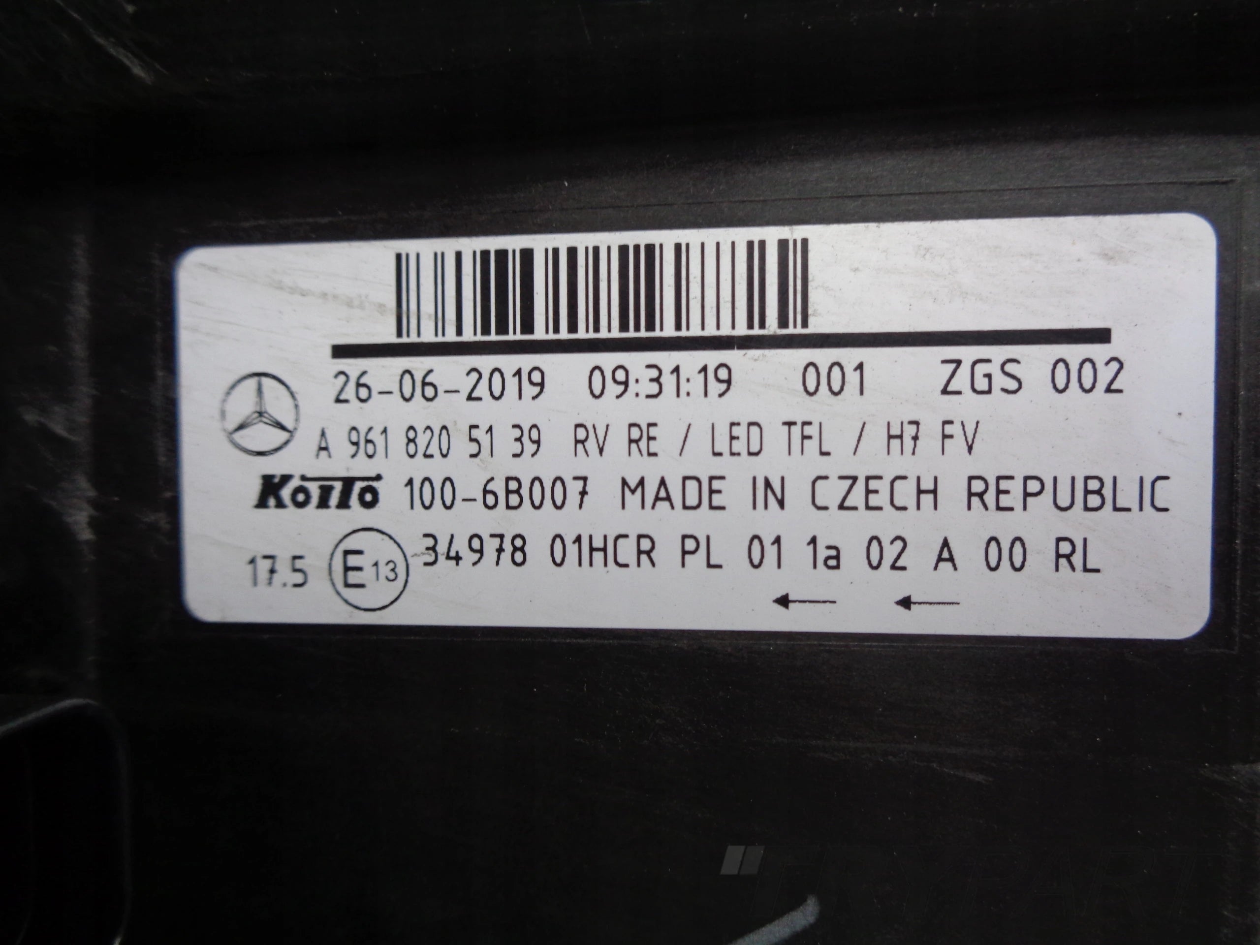 RIGHT HEADLAMP HEADLIGHT MERCEDES ACTROS MP4 W960 LED