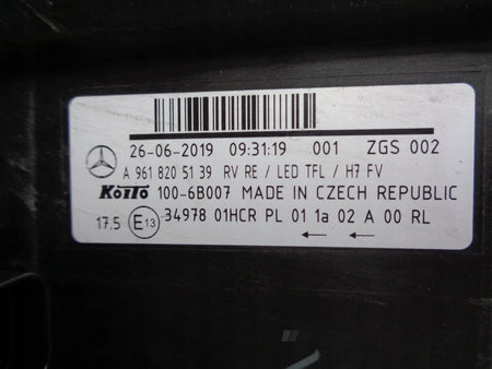 RIGHT HEADLAMP HEADLIGHT MERCEDES ACTROS MP4 W960 LED