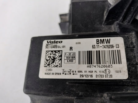 RIGHT HEADLIGHT BMW 4 Series F32 F33 F36 LCI FULL LED COMPLETE