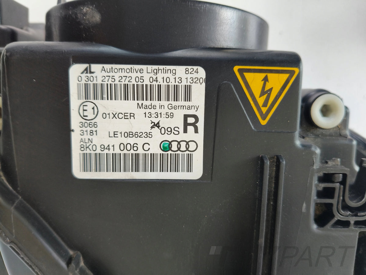 RIGHT HEADLIGHT LAMP AUDI A4 B8 8K0 8K 11-15 LIFT XENON LED NON-ADAPTIVE