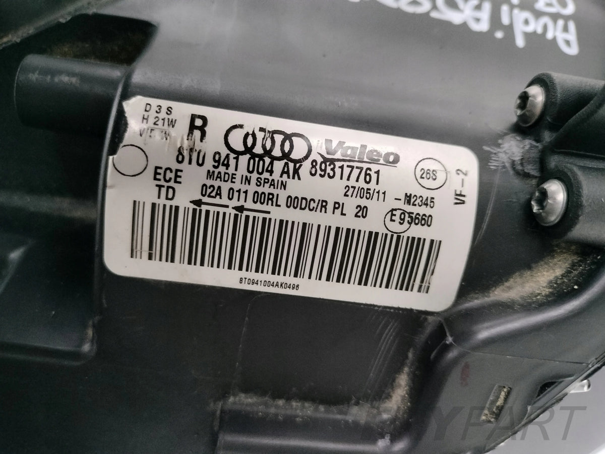 RIGHT HEADLIGHT LAMP AUDI A5 8T 8T0 07-11 XENON LED NON-ADAPTIVE