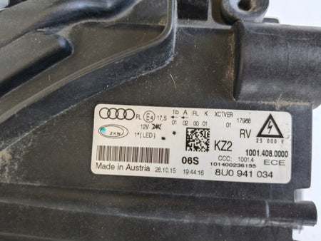 RIGHT HEADLIGHT LAMP AUDI Q3 8U 8U0 14- LIFT FULL LED