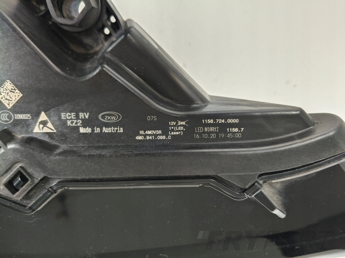 RIGHT HEADLIGHT LAMP AUDI Q7 II 4M 4M0 19- LIFT LASER LED