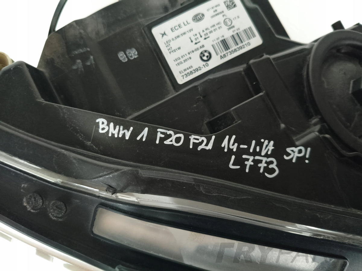 RIGHT HEADLIGHT LAMP BMW 1 F20 F21 14- LIFT LED