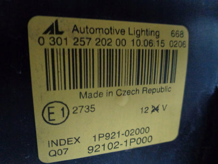 RIGHT HEADLIGHT LAMP KIA VENGA 10-