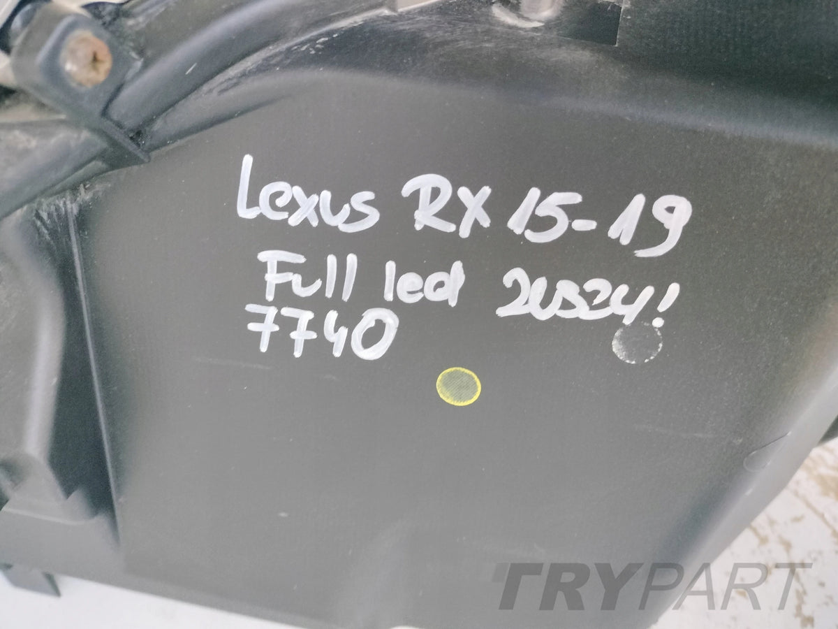 RIGHT HEADLIGHT LAMP LEXUS RX 15-19 FULL LED