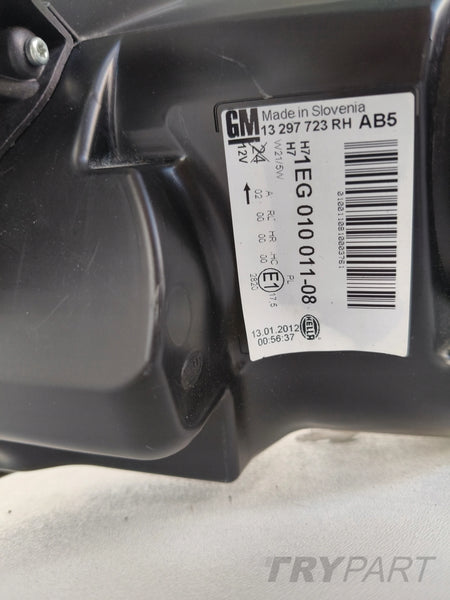 RIGHT HEADLIGHT LAMP OPEL ASTRA J 09- DARK