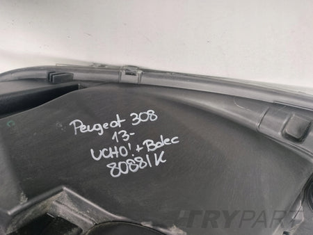 RIGHT HEADLIGHT LAMP PEUGEOT 308 13-