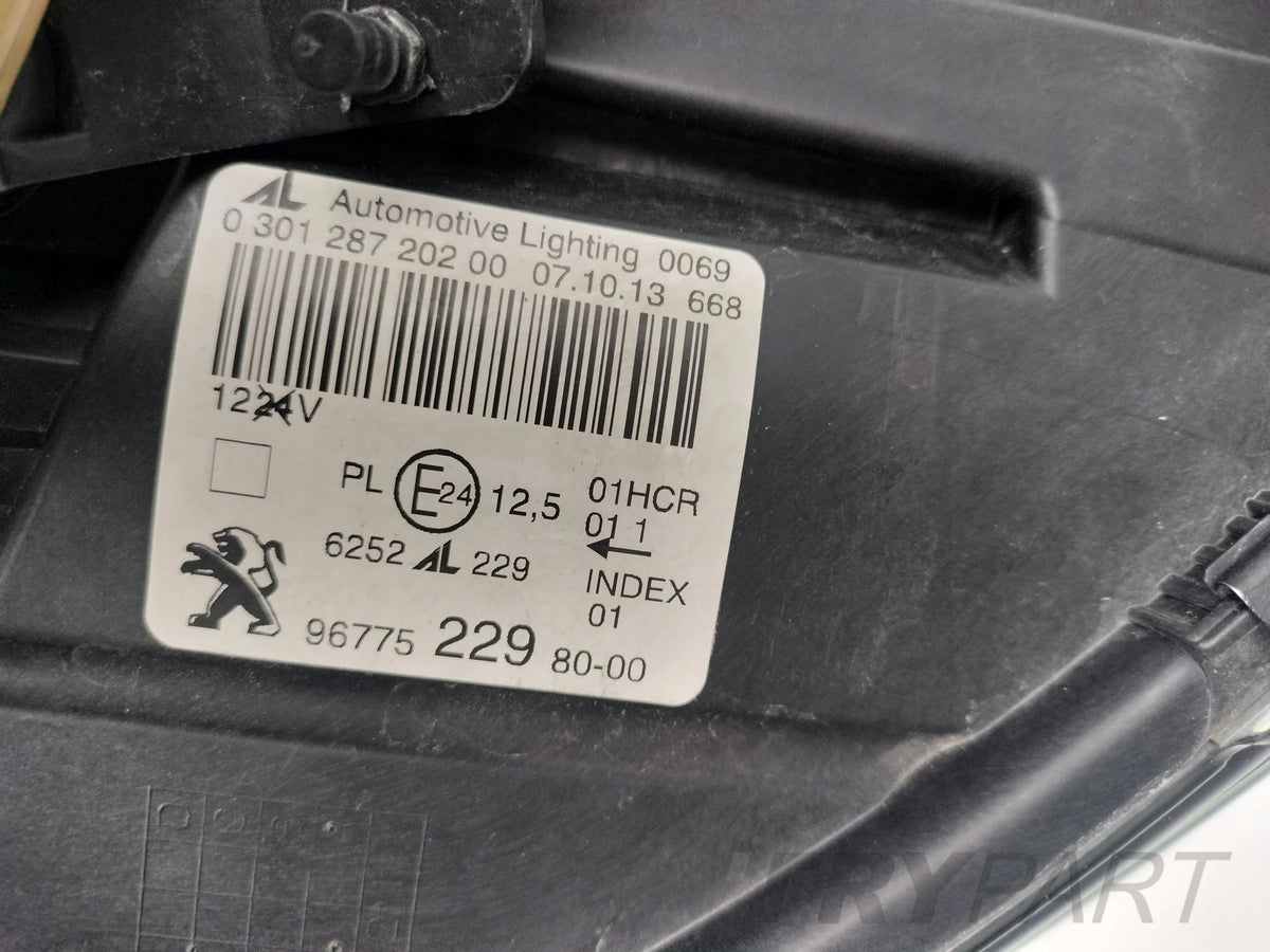 RIGHT HEADLIGHT LAMP PEUGEOT 308 13-