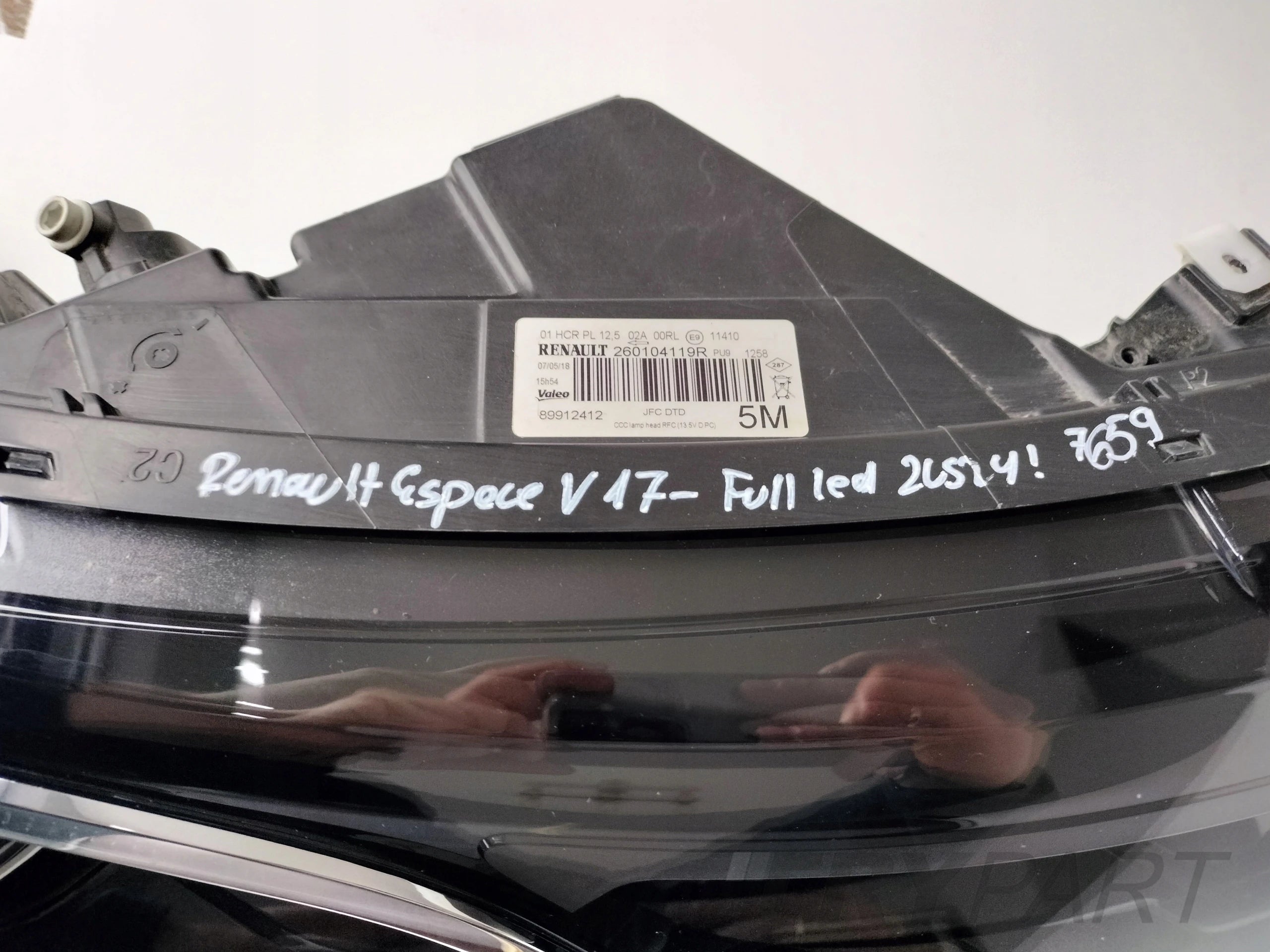 RIGHT HEADLIGHT LAMP RENAULT ESPACE V 17- FULL LED