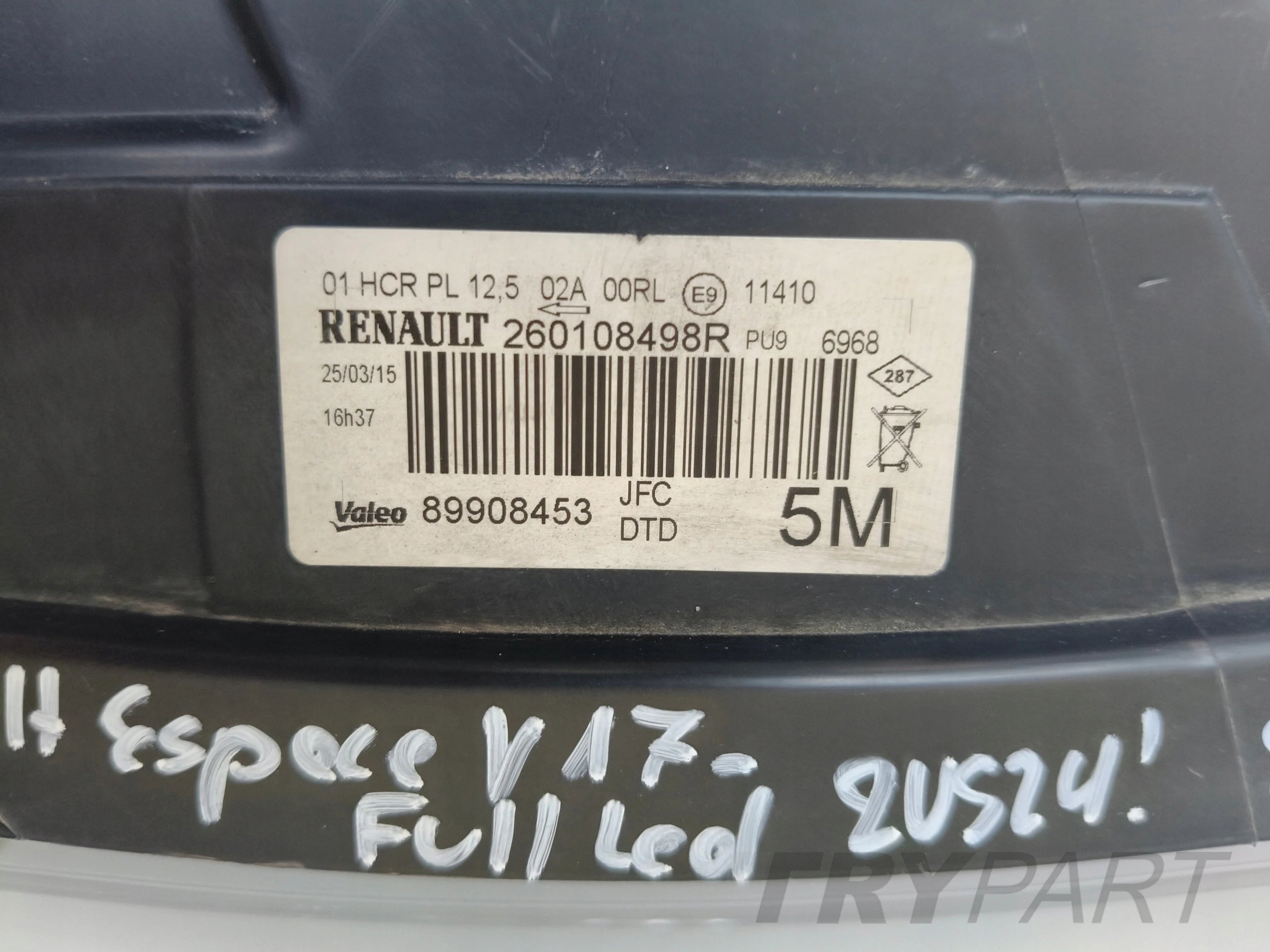 RIGHT HEADLIGHT LAMP RENAULT ESPACE V 17- FULL LED