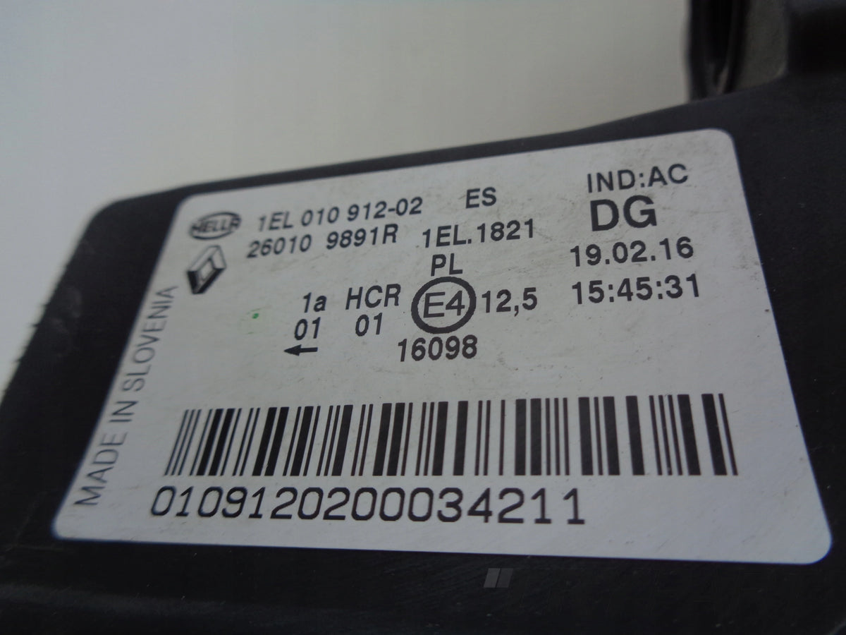 RIGHT HEADLIGHT LAMP RENAULT ZOE 12-