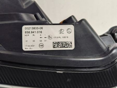 RIGHT HEADLIGHT LAMP SKODA KAMIQ 658 18- LED
