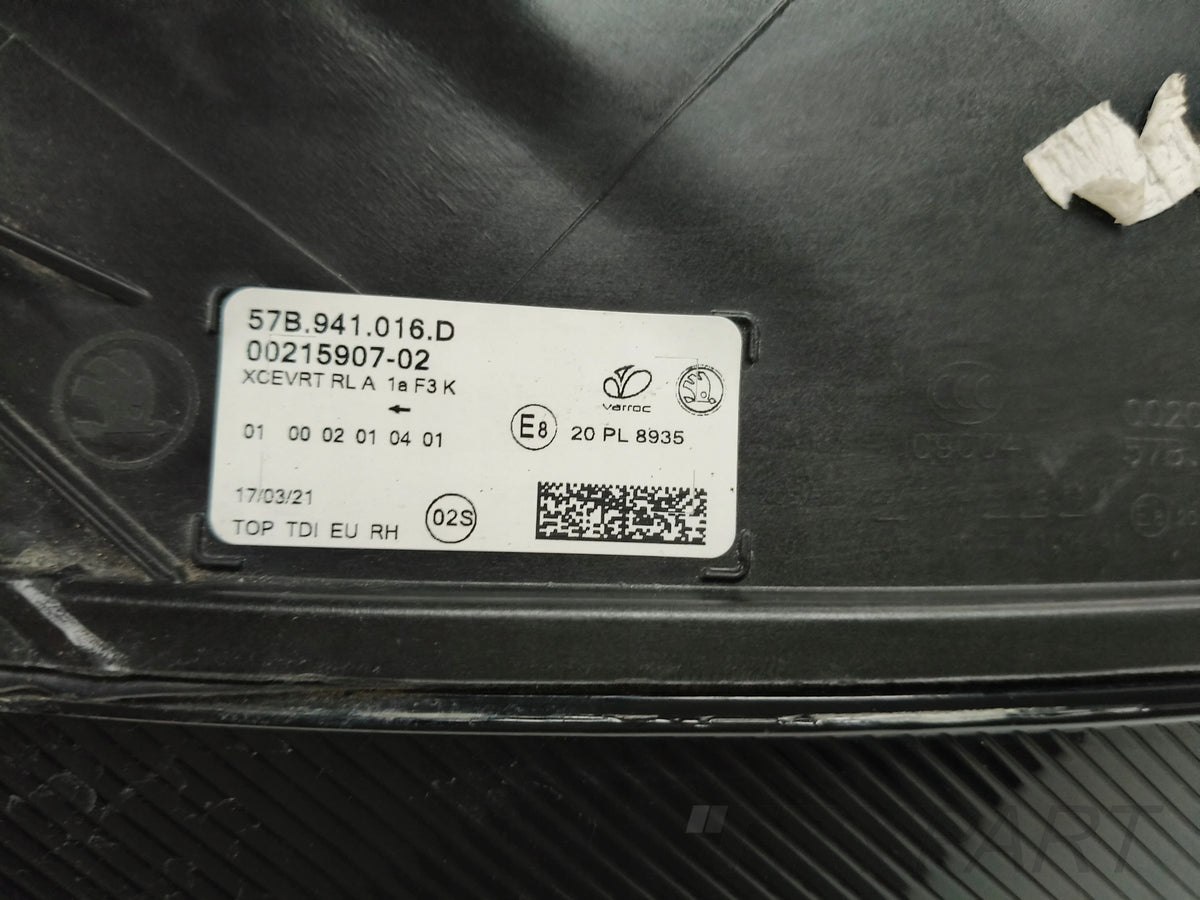 RIGHT HEADLIGHT LAMP SKODA KAROQ 57A 17- FULL LED