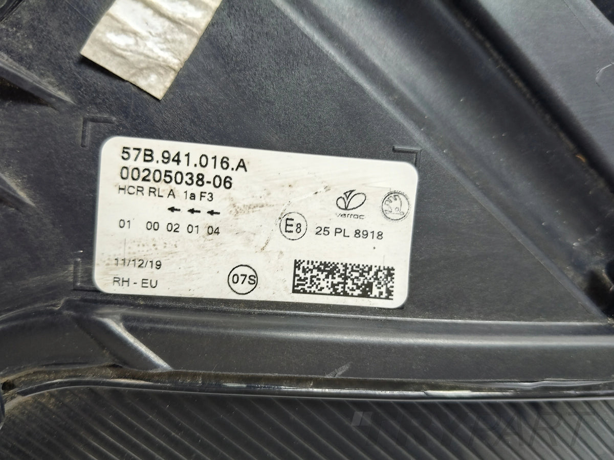 RIGHT HEADLIGHT LAMP SKODA KAROQ 57A 17- LED