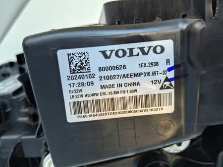 RIGHT HEADLIGHT LAMP VOLVO EX30 23- FULL LED