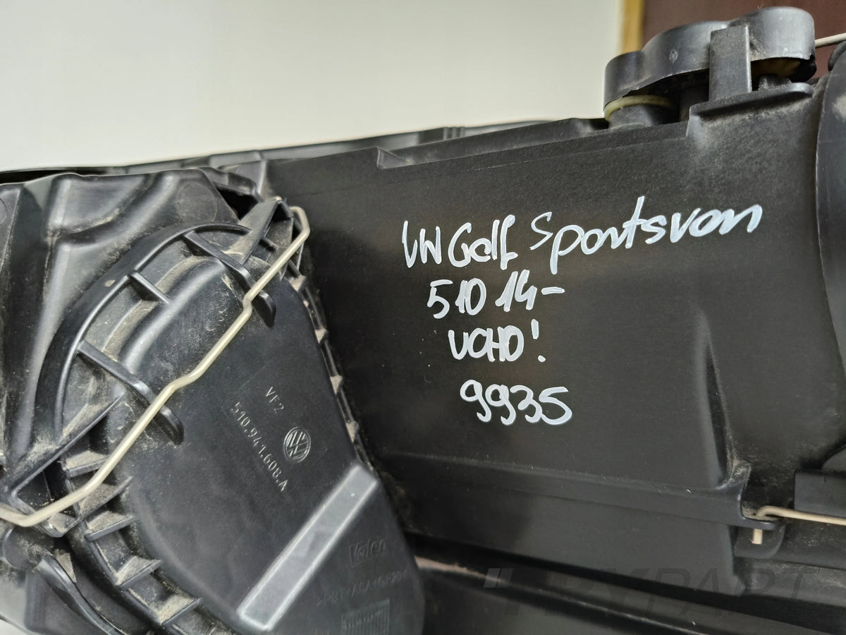 RIGHT HEADLIGHT LAMP VW GOLF SPORTSVAN 510 14-