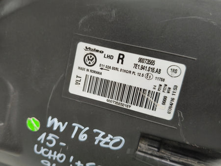 RIGHT HEADLIGHT LAMP VW T6 7E 7E0 15-